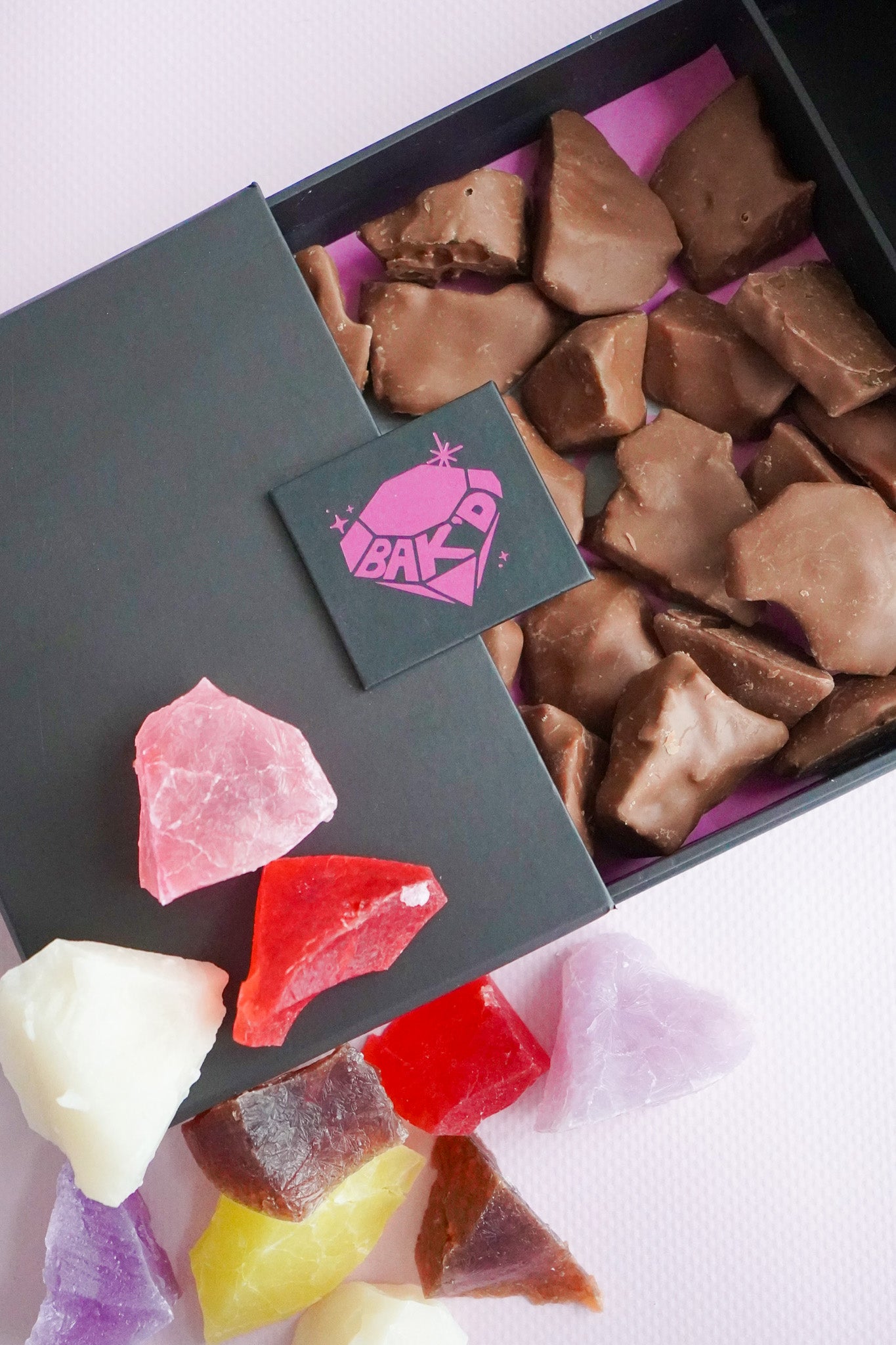 Chocolate Coated Crystal Candy