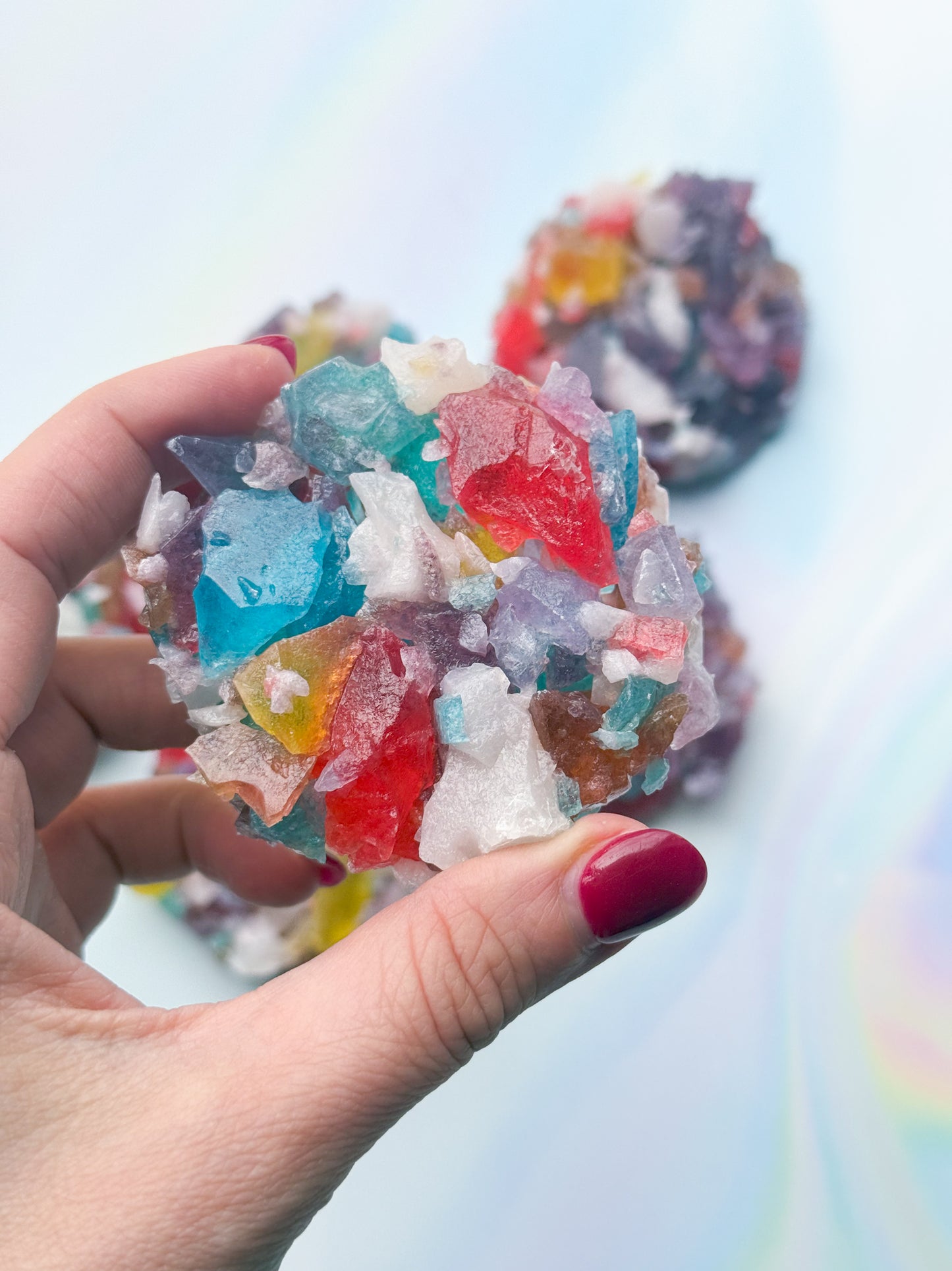 Rainbow Crystal Clusters