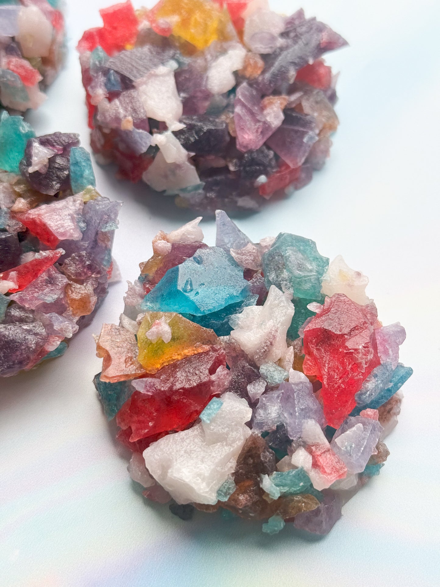Rainbow Crystal Clusters