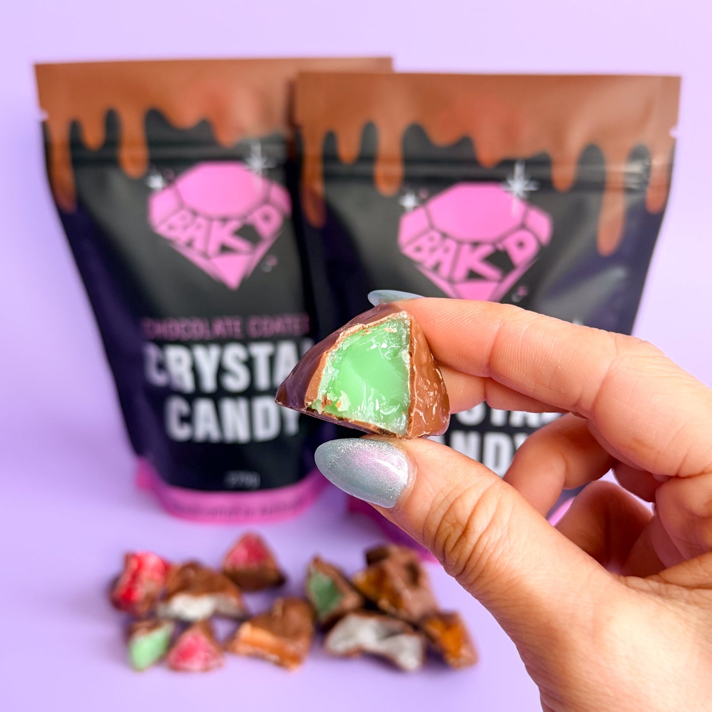 Chocolate Coated Crystal Candy