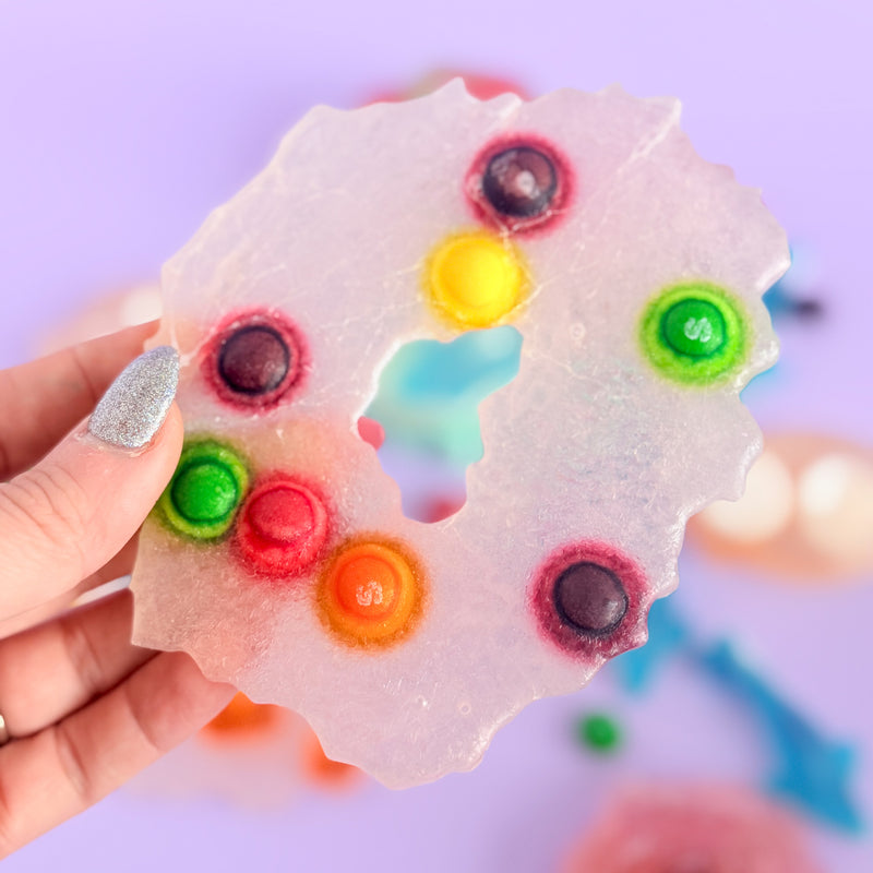 Skittles in Crystal Candy Geode
