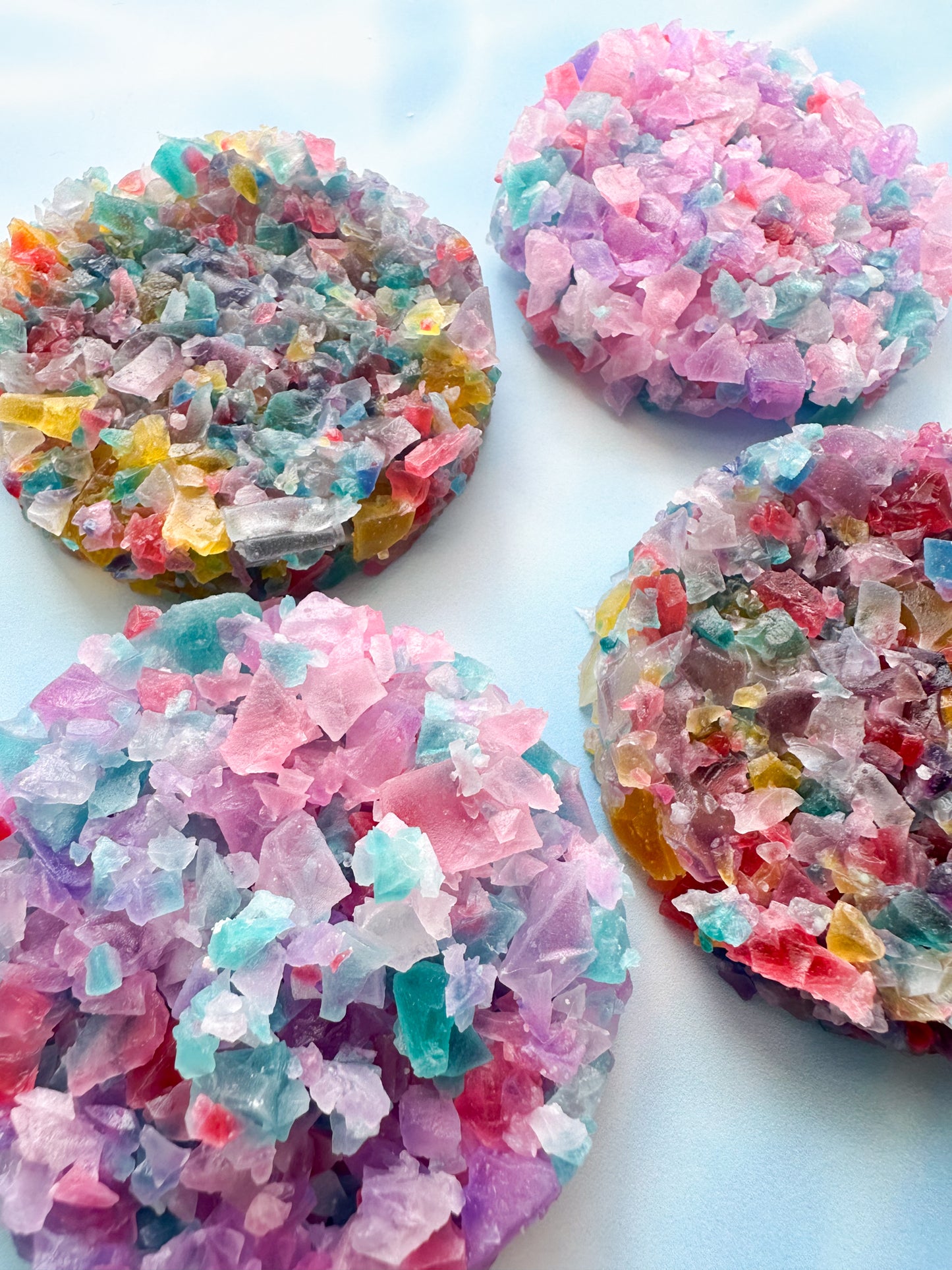 Rainbow Crystal Clusters