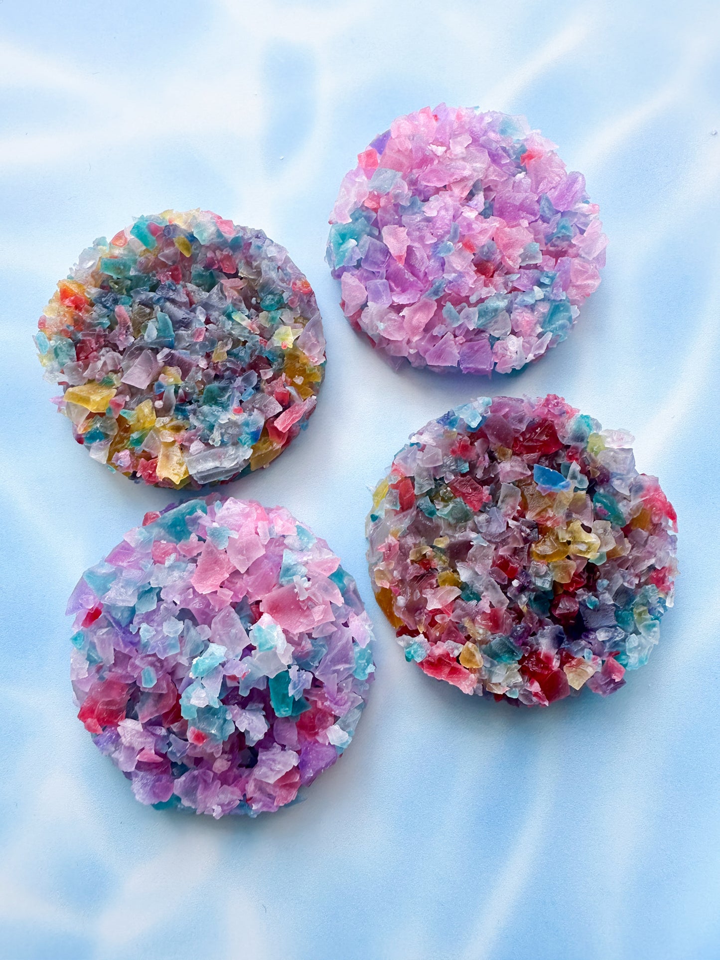 Rainbow Crystal Clusters