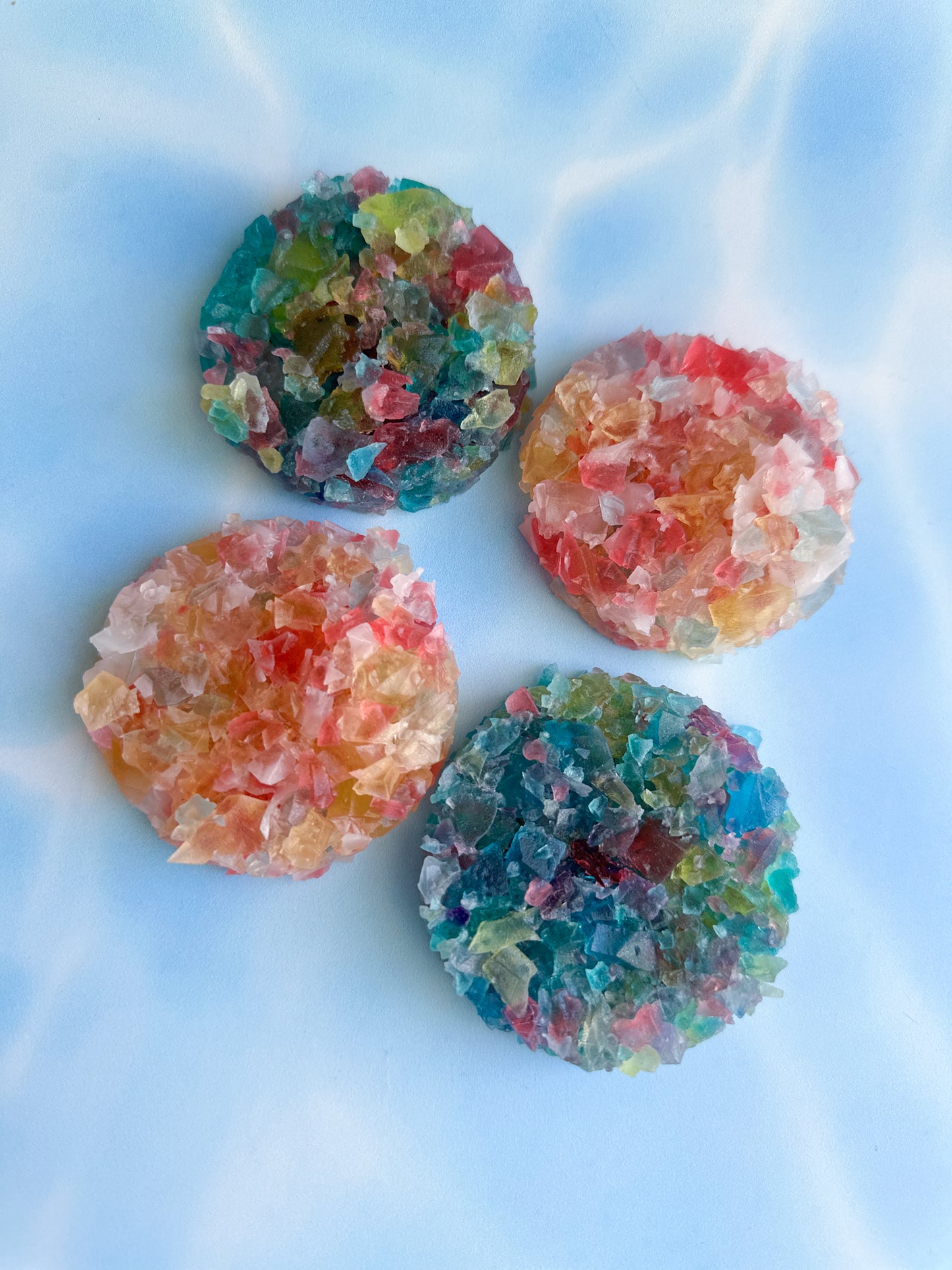 Rainbow Crystal Clusters