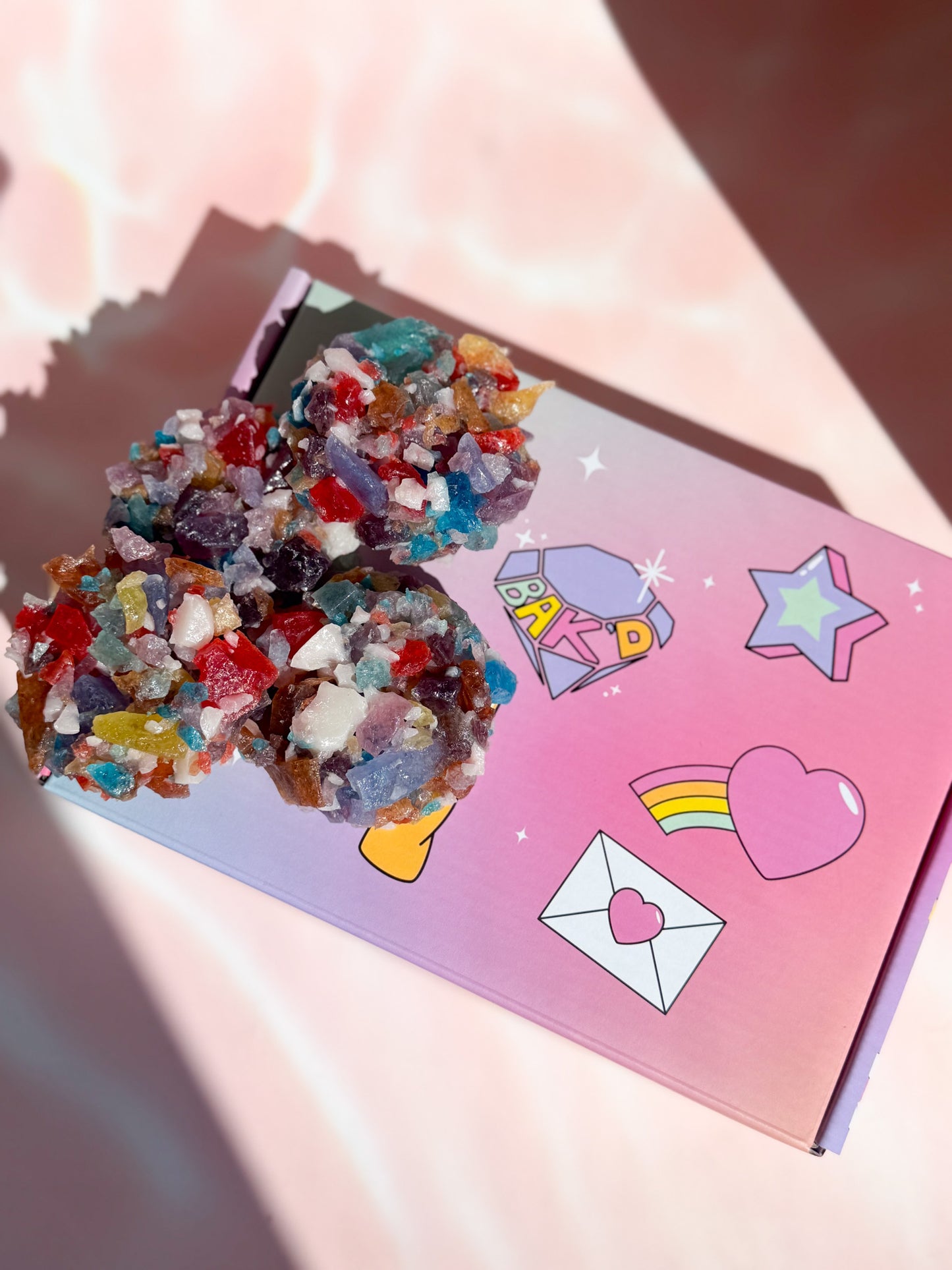 Rainbow Crystal Clusters