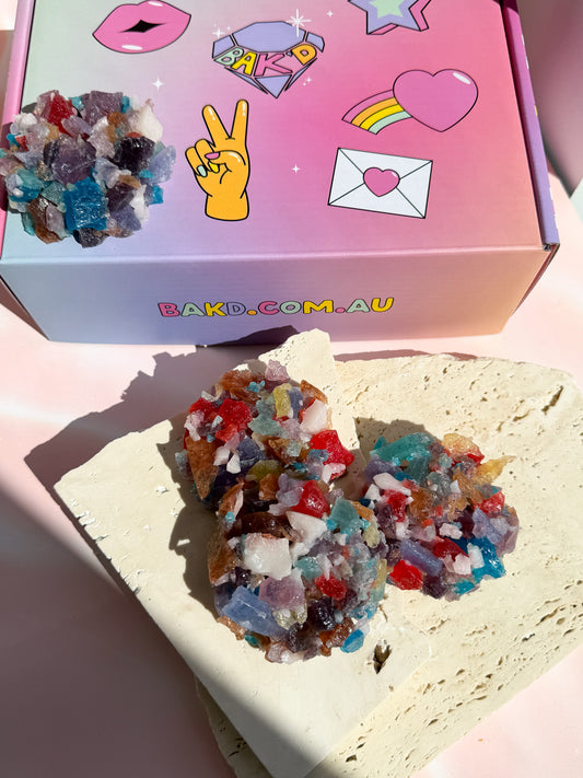 Rainbow Crystal Clusters