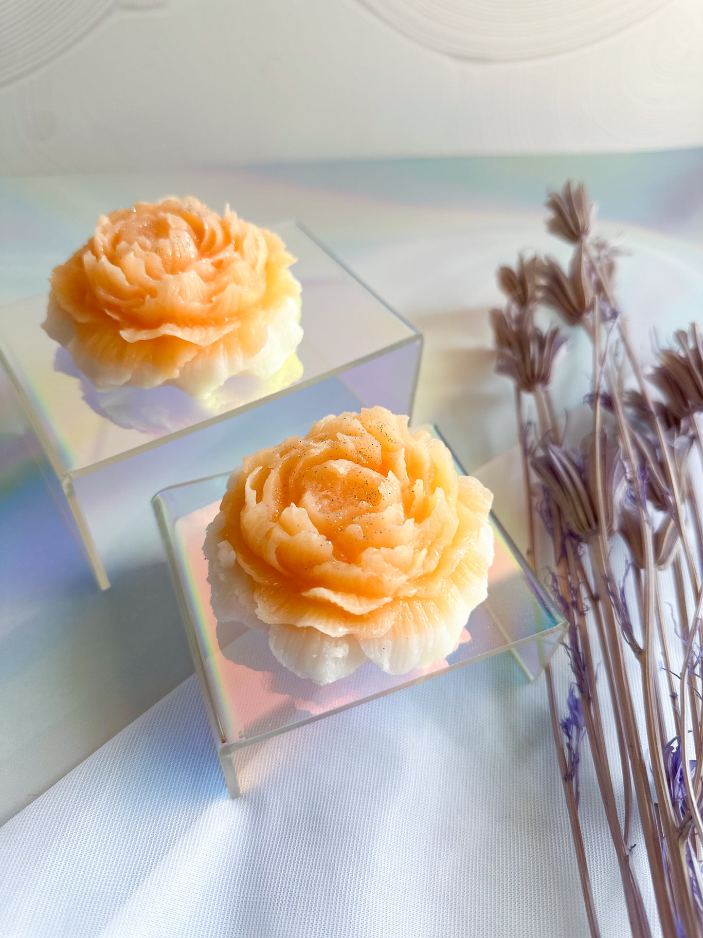 Peaches n' Cream Peony Crystal