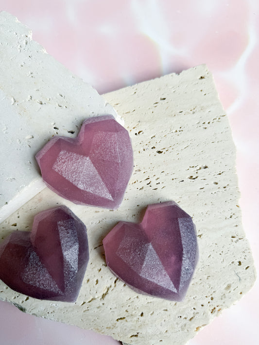 Bubblegum Crystal Hearts 3Pk