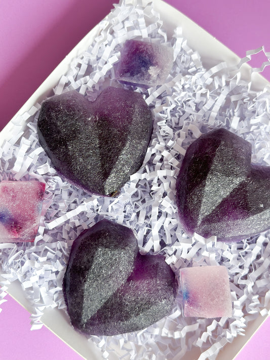 Bubblegum Crystal Hearts 3Pk