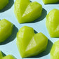 Lime Crystal Hearts (3pk)