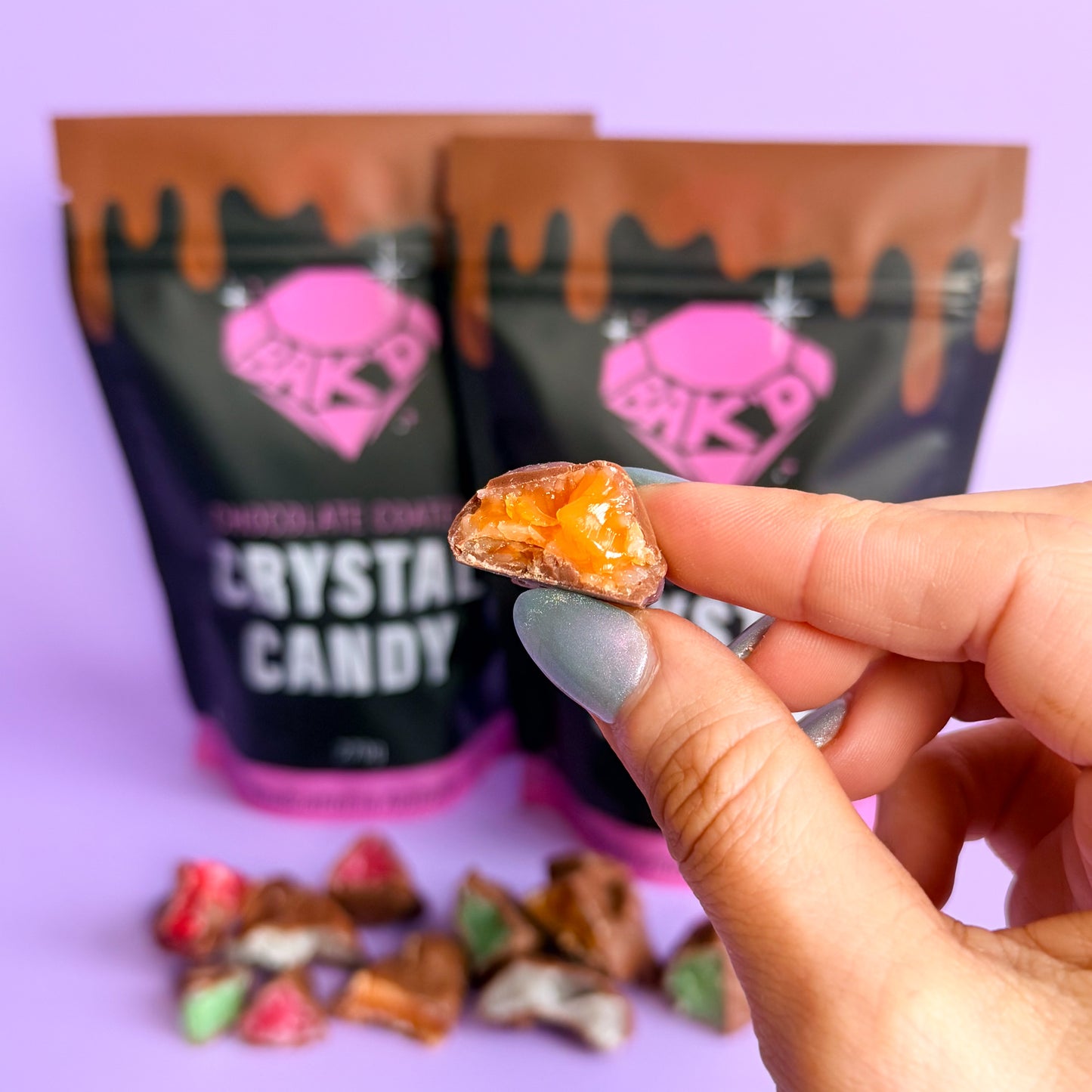 Chocolate Coated Crystal Candy