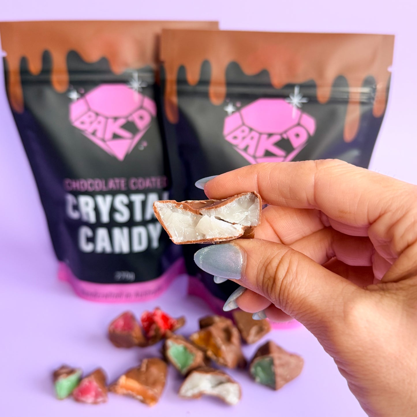 Chocolate Coated Crystal Candy